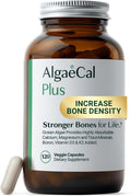 ALGAECAL Organic Red Algae Calcium Supplement for Bone Density Vitamin K2 MK7 (100mg) Vitamin D3 (1600 IU) Magnesium (350mg) &amp Trace Minerals &amp Strength Easy to Swallow 120 Veggie Caps
