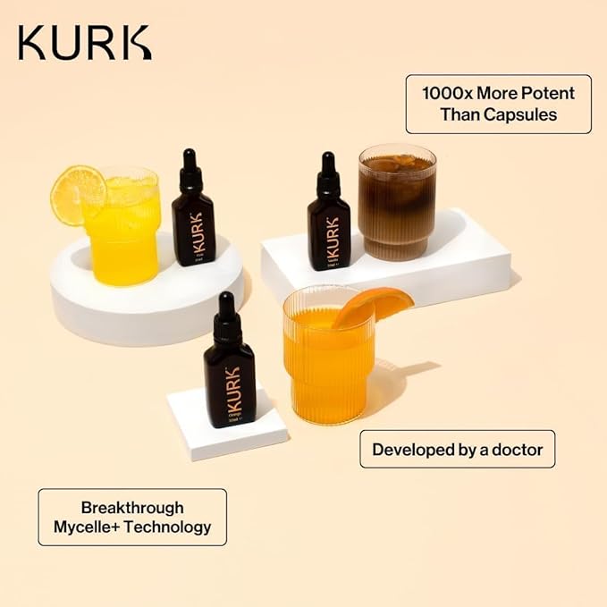Kurk High Strength Liquid Curcumin Oil from Turmeric (Vanilla 1 Fl Oz) Sport Electrolyte Tablets (Pineapple 20 Effervescent Tabs) Bundle