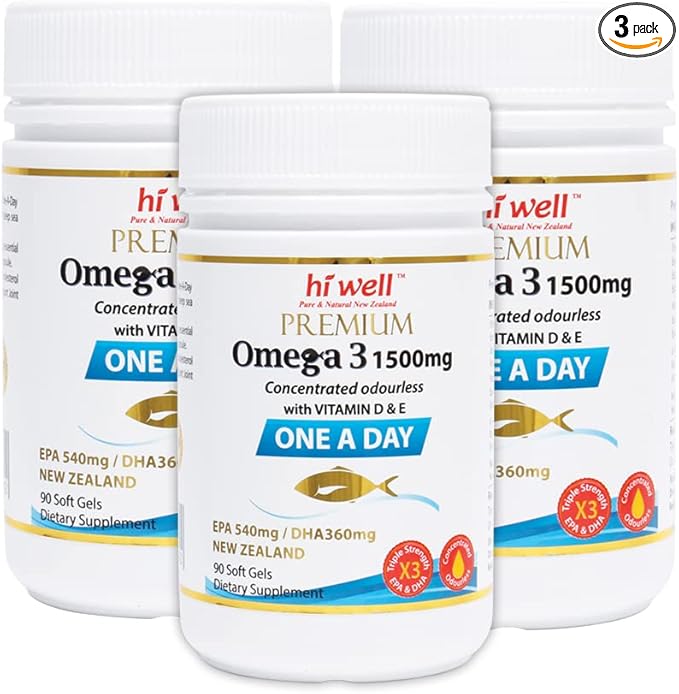 (Pack of 3) Hi Well Premium Omega3 1500mg 90Capsules