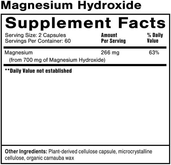 Quicksilver Scientific Magnesium Hydroxide (120 Capsules)
