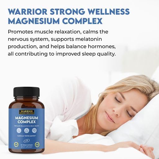 Magnesium Complex -Triple Blend 100% Chelated Mag Supplement-Magtein Magnesium L-Threonate for Memory &amp Brain Health -Glycinate Sleep Well-Taurate- Relaxation