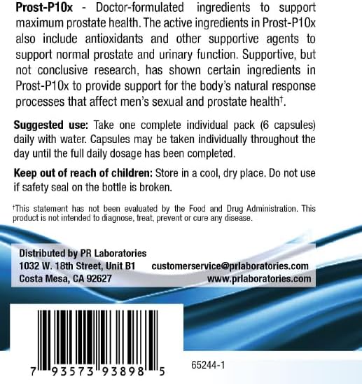 Advanced Prostate Health Supplement for Men 10 Natural Ingredients Saw Palmetto Beta Sitosterol Reduce Bathroom Trips &amp Urgency - 2 Month Supply