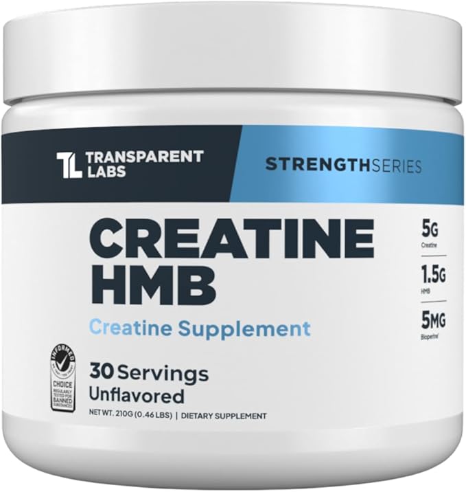 Transparent Labs Grass-Fed Whey Protein Isolate French Vanilla Creatine HMB Unflavored