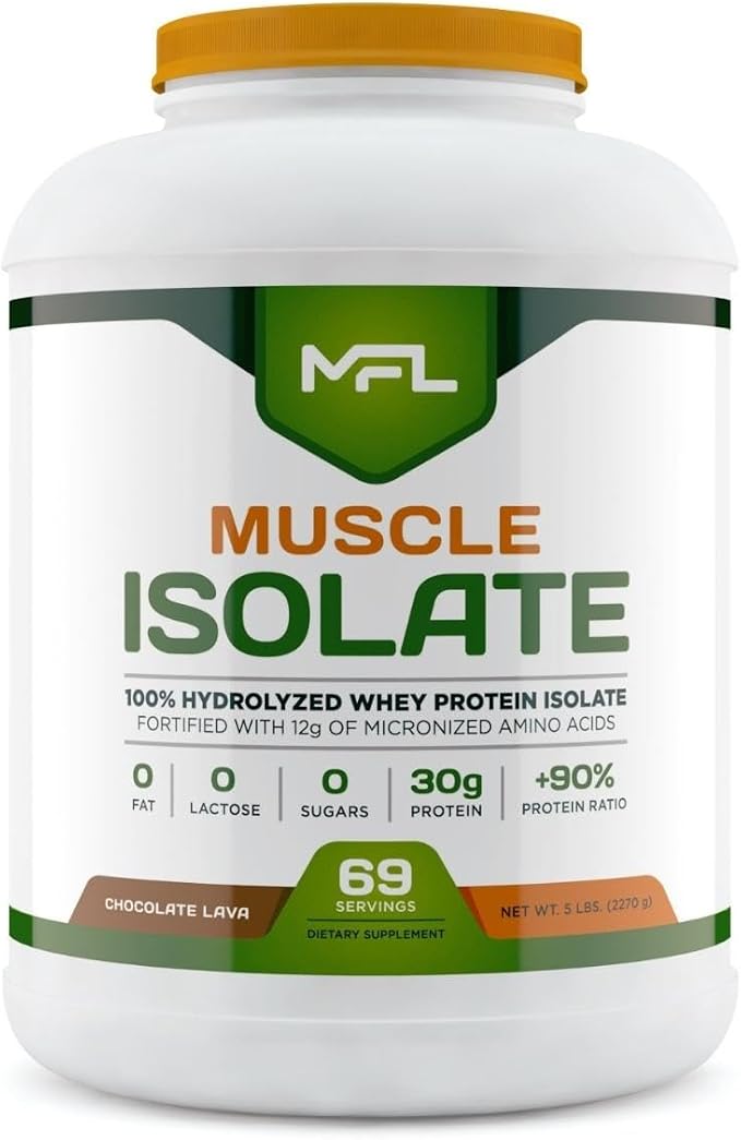 MFL 100% Pure Isolate Protein 5 lbs l 30g of Protein l 12g Amino Acids l Keto Friendly l Low Carbs | 69 Servings