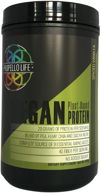Propello Life Vegan Protein Powder (Spiced Vanilla 25 Servings)