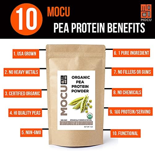 Certified Organic US Grown Pea Protein I 80% I Batch Tested for Heavy Metals I 3 LBS I Packaged Daily