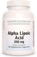 Remedy’s Nutrition Alpha Lipoic Acid 250 mg per Capsule/Vegan Caps
