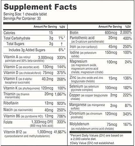 BariatricPal 30-Day Bariatric Vitamin Bundle (Multivitamin ONE 1 per Day! with 45mg Iron Chewable - Orange Citrus and Calcium Citrate Soft Chews 500mg with Probiotics - Wild Grape)