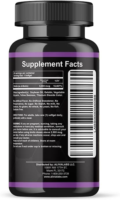 True Biotin Care - Supports Healthy Hair Skin and Nails 5000 mcg Rapid Release 60 Count