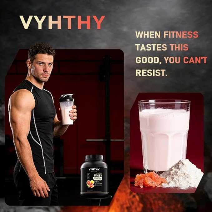 Grapefruit Flavored Whey Protein Powder24g Protein per Serving Fast-Absorbing Concentrated whey Protein Low Sugar Gluten-Free Natural Flavor 2 lbs/32 oz.