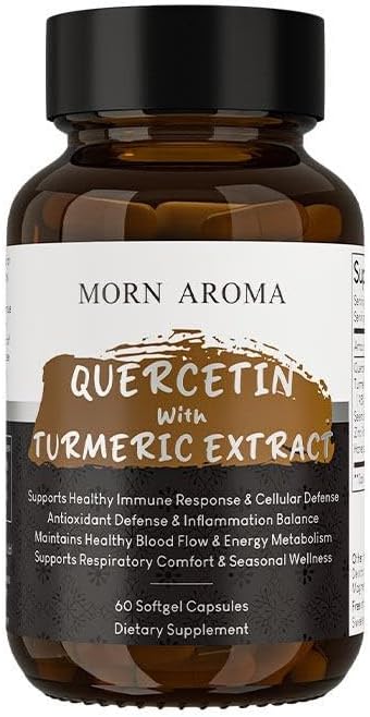 Morn Aroma Quercetin and Turmeric Extract Supplement - 60 Count