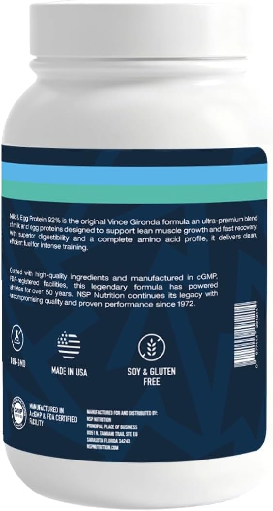 NSP Nutrition Milk &amp Egg Protein Powder | 26g Protein | 28 servings | perfect for sensitive stomachs | no bloating | build muscle | protein for sensitive stomachs German Chocolate Cake