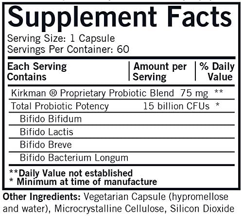 Bifido Complex Advanced Formula Capsules - Hypoallergenic | 60 Vegetarian Capsules | Gluten Free | Casein Free | Probiotic