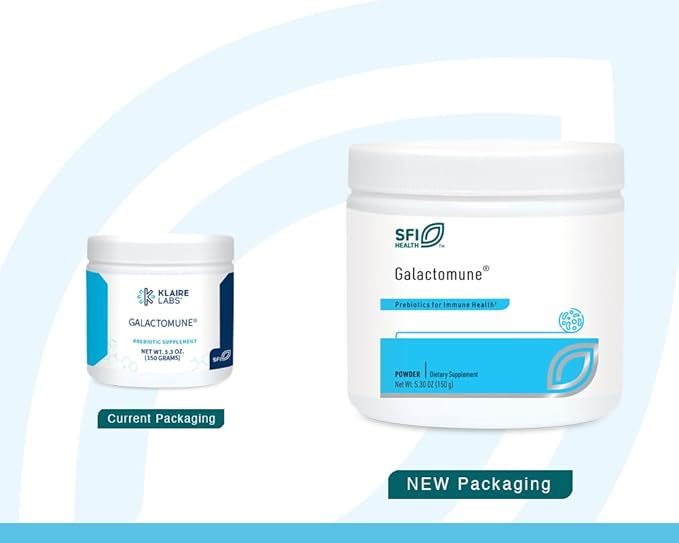 SFI Health Klaire Labs Galactomune Powder - Prebiotic Beta-Glucan &amp Galactooligosaccharides Immune Support (30 Servings 150 Grams)