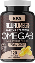 Regular Strength Omega 3 Supplements Fish Oil Omega 3 with EPA &amp DHA Supplement Wild Caught Fish Oil Capsules Omega3 Supplements Without Fishy Aftertaste 120 Softgels
