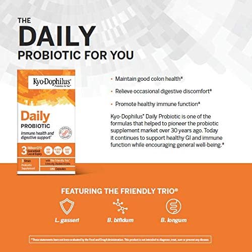 Kyolic Kyo-Dophilus Daily Probiotic Immune Health &amp Digestive Support* 180 Capsules