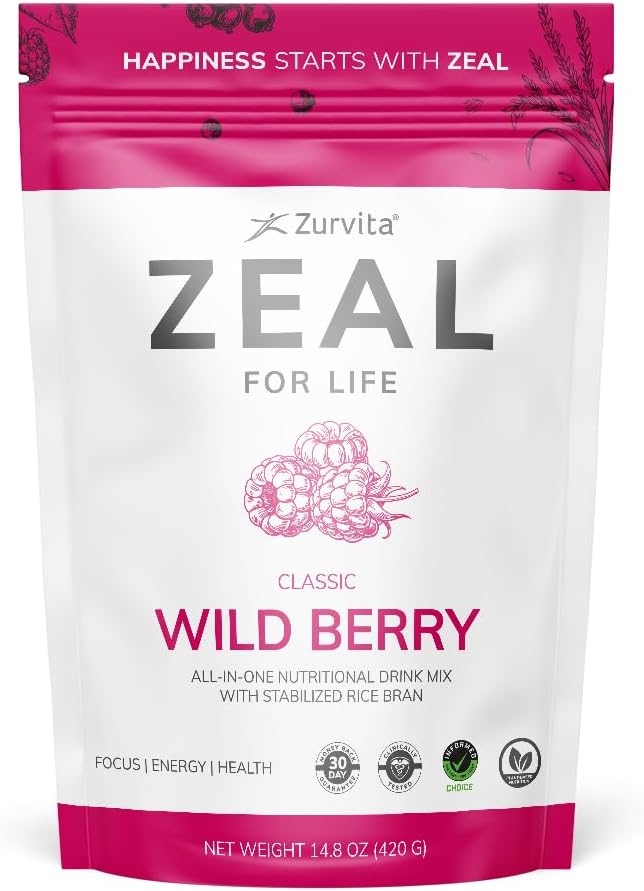 Zurvita - Zeal for Life 30-Day Wellness Bag - Wild Berry (Classic) - Nutritional Supplement for Vitality Immunity and Wellness - 420 Grams