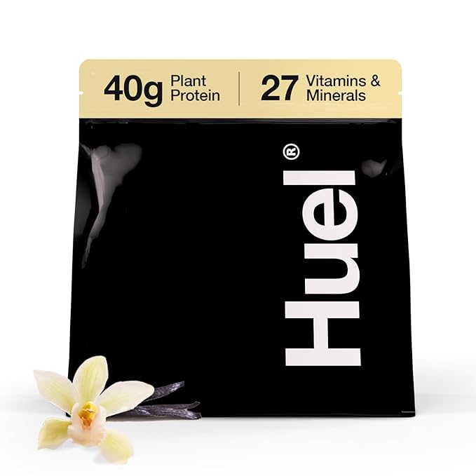 Huel Black Edition Bundle | Vanilla 40g Vegan Protein Powder + Shaker Bottle | Nutritionally Complete Meal | 27 Vitamins and Minerals Gluten Free | Lockable Lid to Avoid Spills | BPA Free