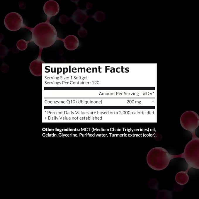 Intelligent Labs CoQ10 Ubiquinone 200mg Softgels | Coenzyme Q10 with MCT Oil for Max Absorption | Soy Sugar Gluten and GMO-Free | 120 Servings | 120 Days Supply