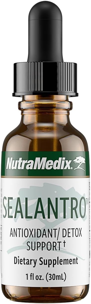 NutraMedix Sealantro - Body Detox Drops &amp Antioxidants Supplement - Chlorella Pacific Cold-Water Red Seaweed &amp Cilantro Extract - Herbal Detox Formula (1oz)