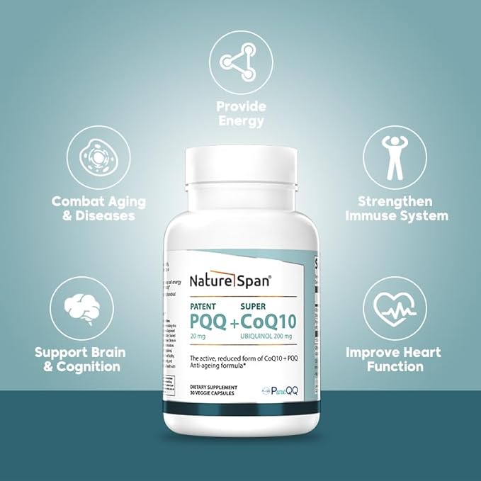 Super Coenzyme-200 mg UBIQUINOL CoQ10 with 20mg PQQProtects The Heart Mitochondria Generation Anti-Aging30 Caps