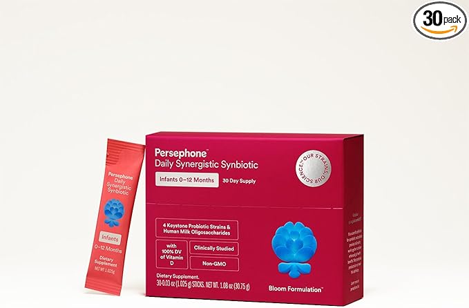 Infant Synbiotic Powder 0-12 Months 30 Servings Probiotic + Prebiotic Blend with Vitamin D Pediatrician-Endorsed (Infant)