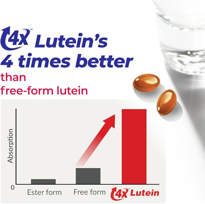 AFC Japan Diamond Vision PRO – Improved Up-Sized Formula - Lutein &amp Zeaxanthin 4X with Eye Vitamins – Visual Health Supplement for Adults Screen Exposure Night Use 60 Softgels