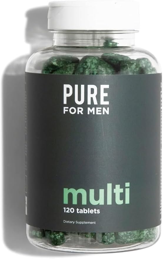 Pure for Men Original Stay Ready Fiber Supplement (120 Capsules) + Vegan Multivitamin (120 Capsules)