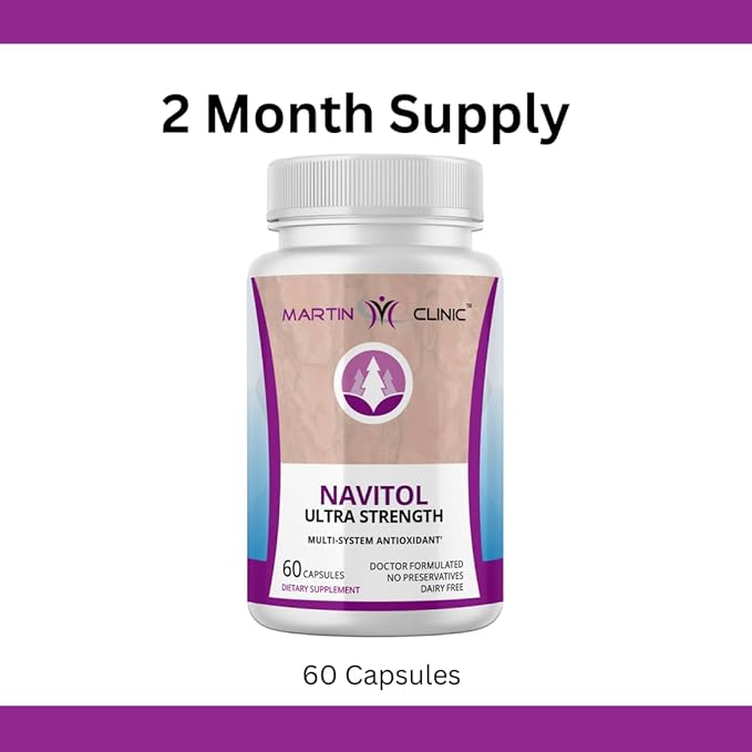 Navitol French Maritime Pine Bark — Daily Energy Focus &amp Cognitive Support — Natural Antioxidant for Mental Clarity Motivation &amp Everyday Wellness — 60 Capsules