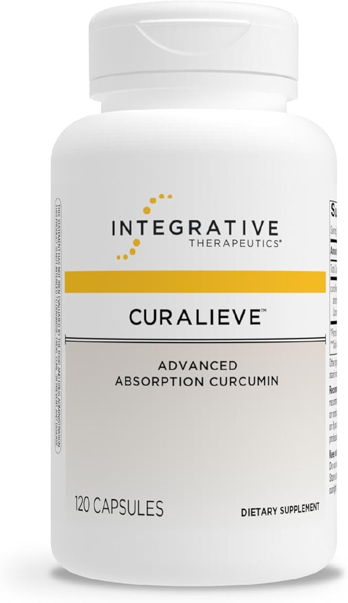 Integrative Therapeutics Curalieve - Curcumin Formula for Antioxidant Support* - High Absorption Curcumin - Vegan Gluten-Free &amp Dairy-Free - 120 Capsules (60 Servings)