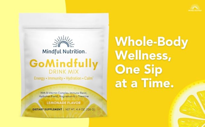 GoMindfully Super Calm Magnesium Powder Drink Mix (4.4oz Lemon)
