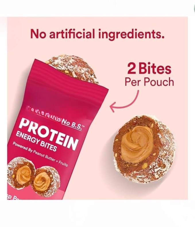 Protein Energy Bites Gluten Free Protein Balls Strawberry Peanut Butter 24.6 oz (28 Bites)