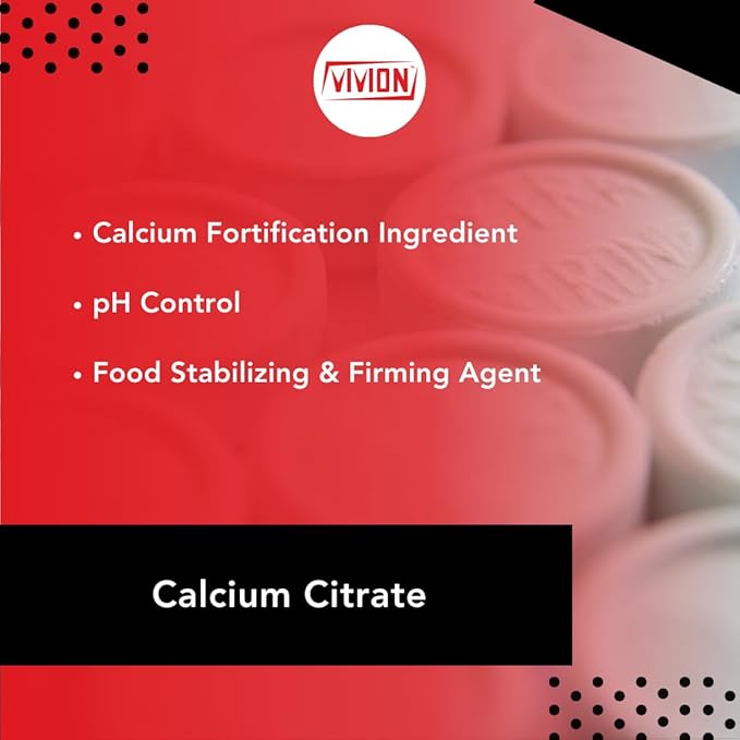 Calcium Citrate Powder - Bulk 25 kg (55 lb) - Pure Vitamin Supplement Ingredient &amp Natural Antacid - Anticaking Agent Tablet Capsule Excipient