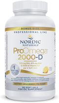 Nordic Naturals ProOmega 2000-D Lemon Flavor - 90 Soft Gels - 2150 mg Omega-3 + 1000 IU D3 - Ultra High-Potency Fish Oil - EPA &amp DHA - Brain Heart &amp Immune Health - Non-GMO - 45 Servings