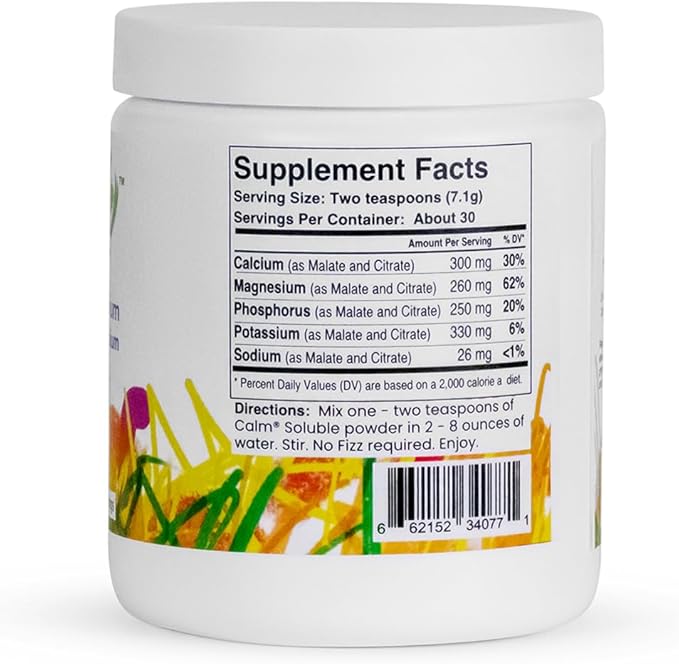 Manne Calm® Soluble Essential Minerals - Calcium Magnesium Phosphorus and Potassium.
