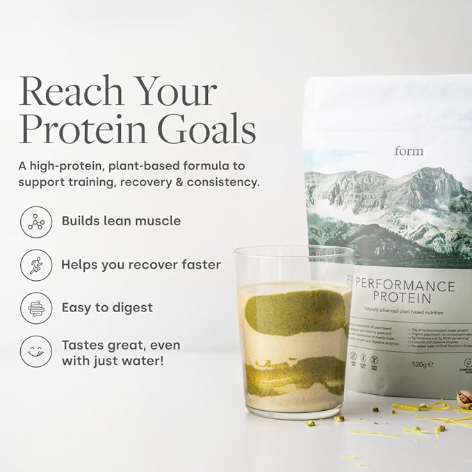 Form Performance Protein - Vegan Protein Powder - 30g of Plant Based Protein Powder per Serving with BCAAs. Perfect Post Workout. Tastes Great with Just Water!(Chocolate Hazelnut)