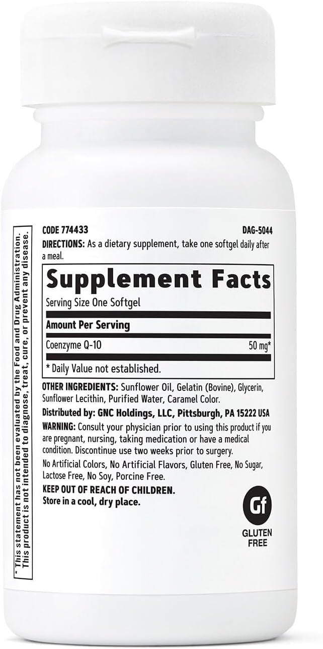 GNC CoQ-10 50mg Supports Heart Health 120 Count