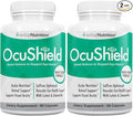 OcuShield Eye Health Vitamin Support for Healthy Eyes Night Vision with Saffron Lutein &amp Zeaxanthin Eye Nutrients to Protect &amp Stimulate Ocular Health Two Bottles