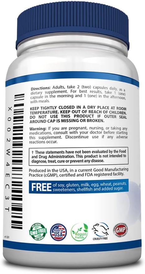 Brainol - The Smartest Choice For A Brain Boosting Nootropic - Enhance Mental Performance Focus and Clarity - With DMAE Huperzine A BioPerine - Vegan-Friendly - 180 Capsules - 3 Month Supply