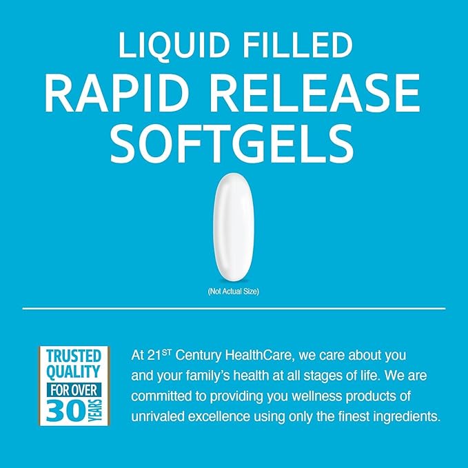 21st Century Calcium 600 + D Liquid Filled Softgels - 90 ct per Serving Pack of 3