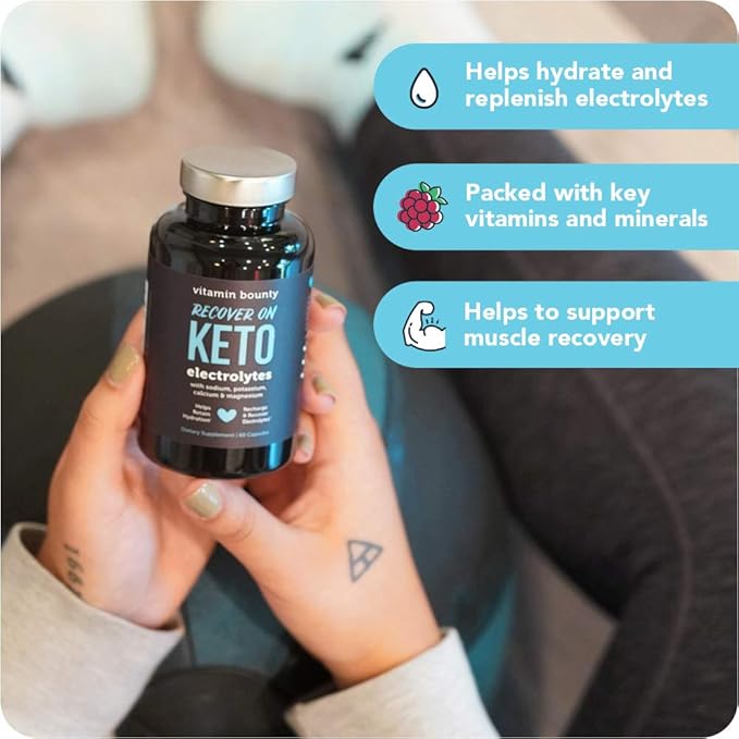 Vitamin Bounty Tune Your Keto Multivitamin + Recover On Keto Electrolytes - Daily Nutrition &amp Keto-Friendly Hydration - 2 Supplement Bundle