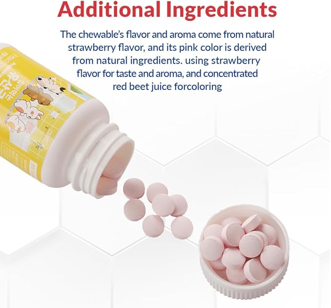 Chewable Probiotic Bites with 20 Billion CFU – Strawberry Flavor 60 Chewables