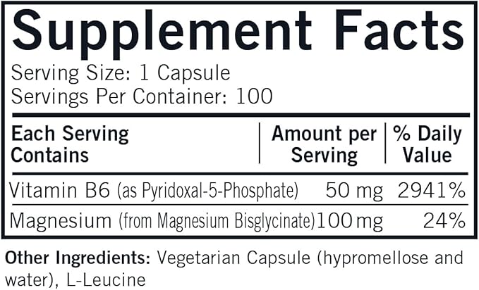 Kirkman – P-5-P (Pyridoxal 5-Phosphate Vitamin B-6 Metabolite) with Magnesium Bisglycinate - Hypoallergenic
