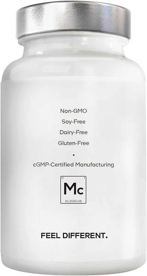 Amen Magnesium Citrate Supplement - Magnesium Pills with Vitamin B6 P5P Taurine Inulin Bioperine Black Pepper - Gluten-Free Non-GMO- 60 Capsules