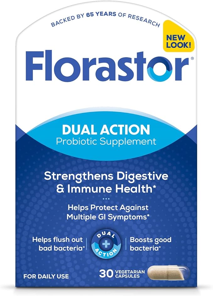 Florastor Probiotics Digestive &amp Immune Health Bundle with 54 &amp 30 Capsules Probiotics for Women &amp Men Helps Flush Out Bad Bacteria &amp Boosts Good with Saccharomyces Boulardii CNCM I-