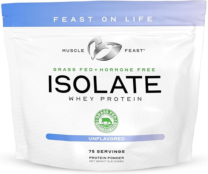 Muscle Feast Bundle – Whey Protein Isolate (Unflavored 5lb) + Creapure Micronized Creatine Monohydrate (Unflavored 250g) – 1 Unit Each
