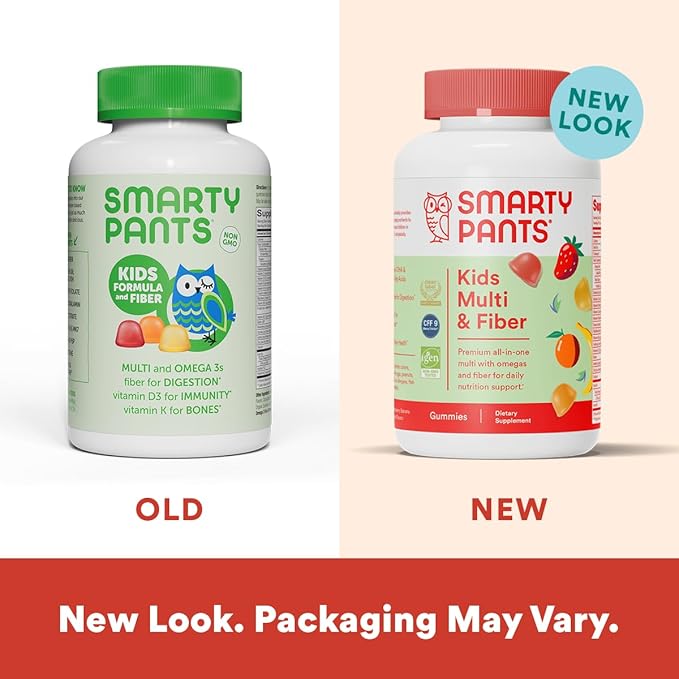 SmartyPants Women's Multivitamin Gummies Sugar Free: Biotin Methylfolate Omega 3 (ALA) Vitamin D &amp Kids Multivitamin Gummies and Fiber Supplement: Omega 3 Fish Oil (EPA/DHA) Vitamin D3