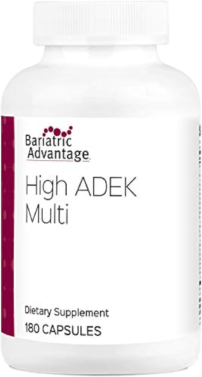 Bariatric Advantage High ADEK Multi - for Bariatric Surgery Patients - Multivitamin with Vitamins A D E K &amp Trace Minerals - 100%+ DV of ADEK - 180 Capsules