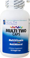 Multi Two (120 Capsules) - Advanced Full-Spectrum Multivitamin Mineral and Cofactor Formula - Coenyzme Vitamins - Veggie Caps