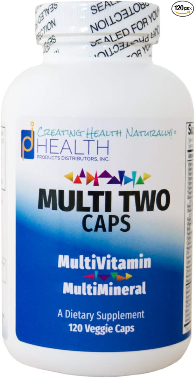 Multi Two (120 Capsules) - Advanced Full-Spectrum Multivitamin Mineral and Cofactor Formula - Coenyzme Vitamins - Veggie Caps